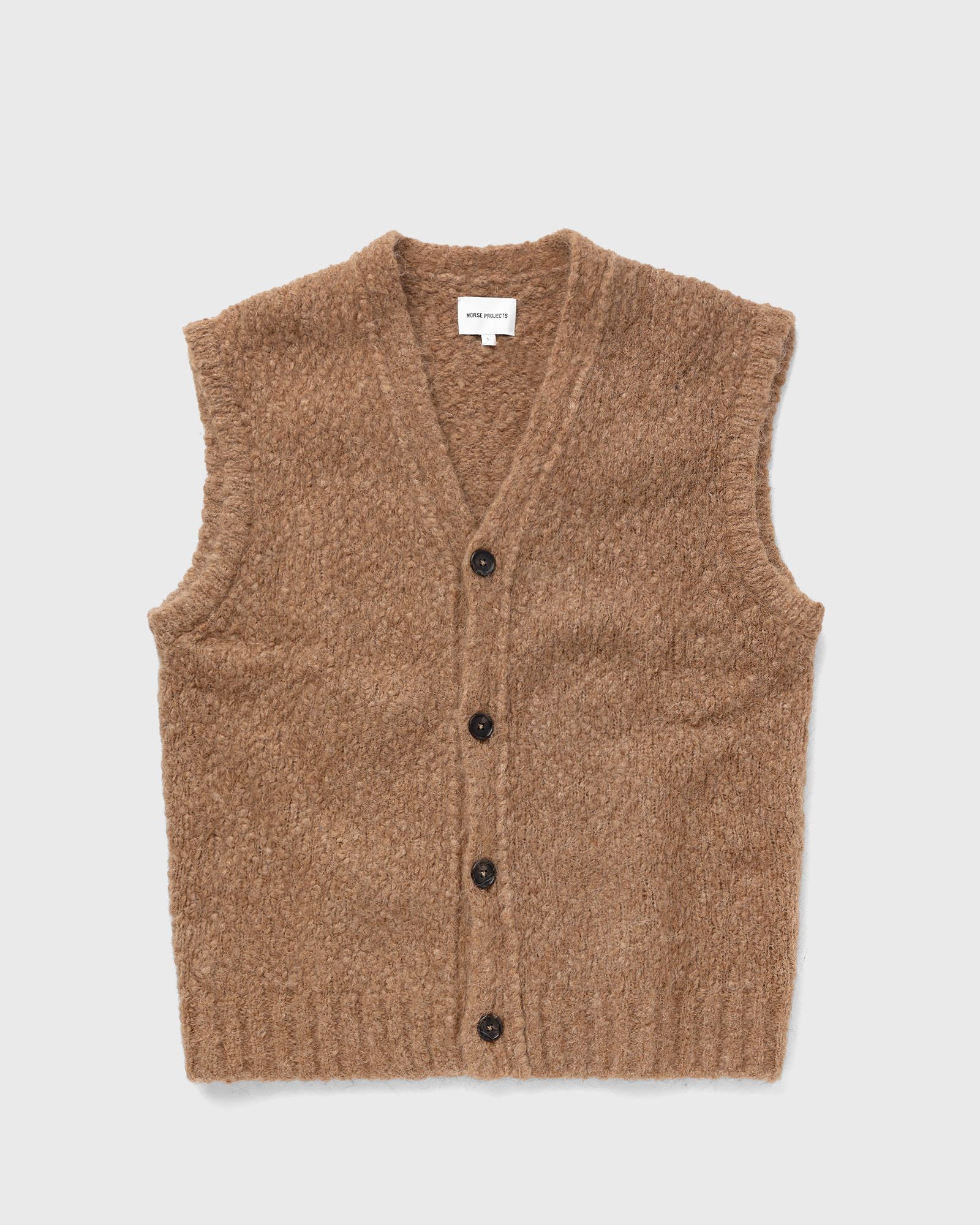 Norse Projects August Flame Alpaca Cardigan Vest men Vests brown in Größe:S von Norse Projects