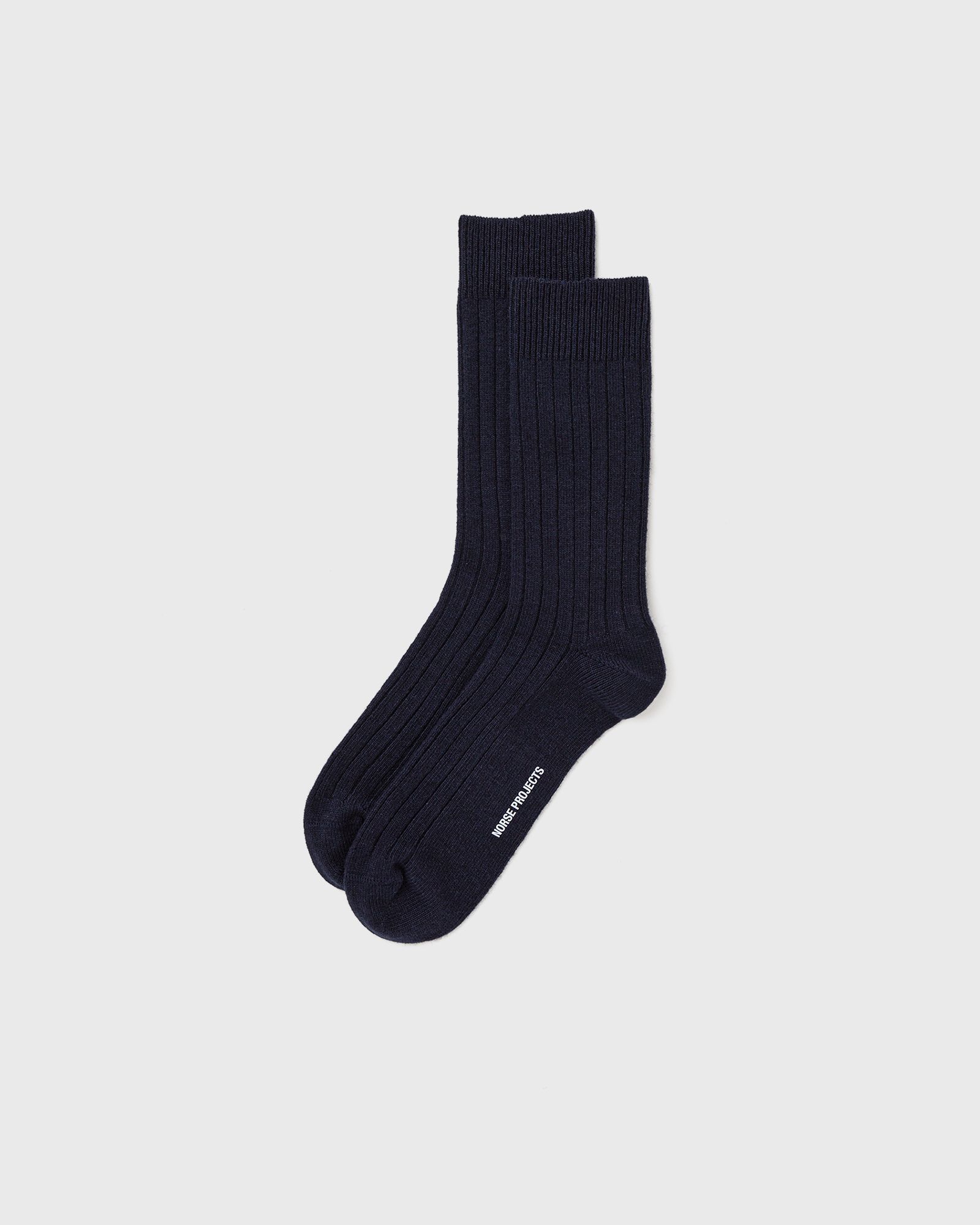 Norse Projects Bjarki Cashmere Wool Blend Rib Sock men Socks blue in Größe:ONE SIZE von Norse Projects