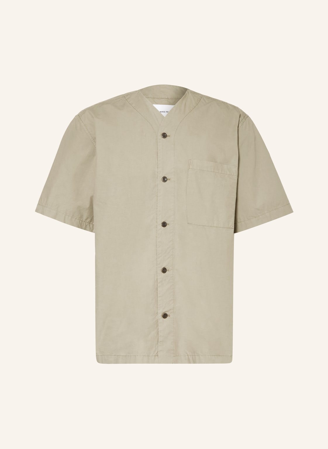 Norse Projects Kurzarm-Hemd Erwin Comfort Fit beige von Norse Projects