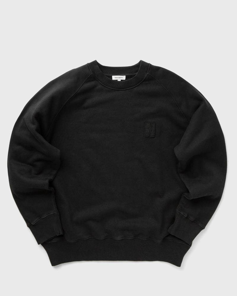 Norse Projects Marten Relaxed Organic Raglan N Patch Sweatshirt men Sweatshirts black in Größe:L von Norse Projects