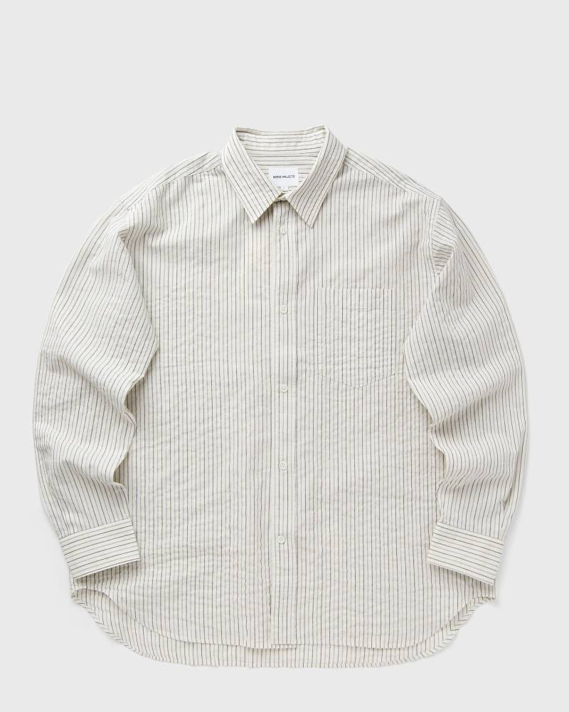 Norse Projects OVERSIZED STRIPED SHIRT men Longsleeves brown in Größe:L von Norse Projects