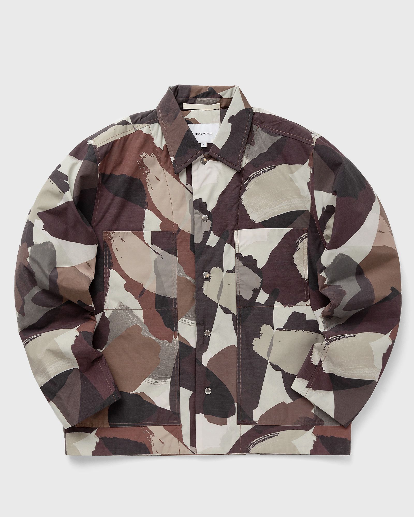 Norse Projects Pelle Camo Nylon Insulated Jacket men Overshirts|Windbreaker black|brown in Größe:L von Norse Projects