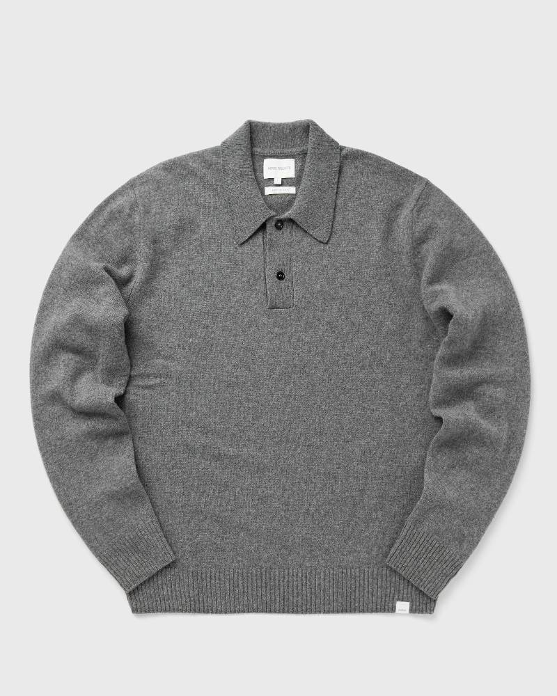 Norse Projects Standard Merino Lambswool Polo men Pullovers grey in Größe:S von Norse Projects
