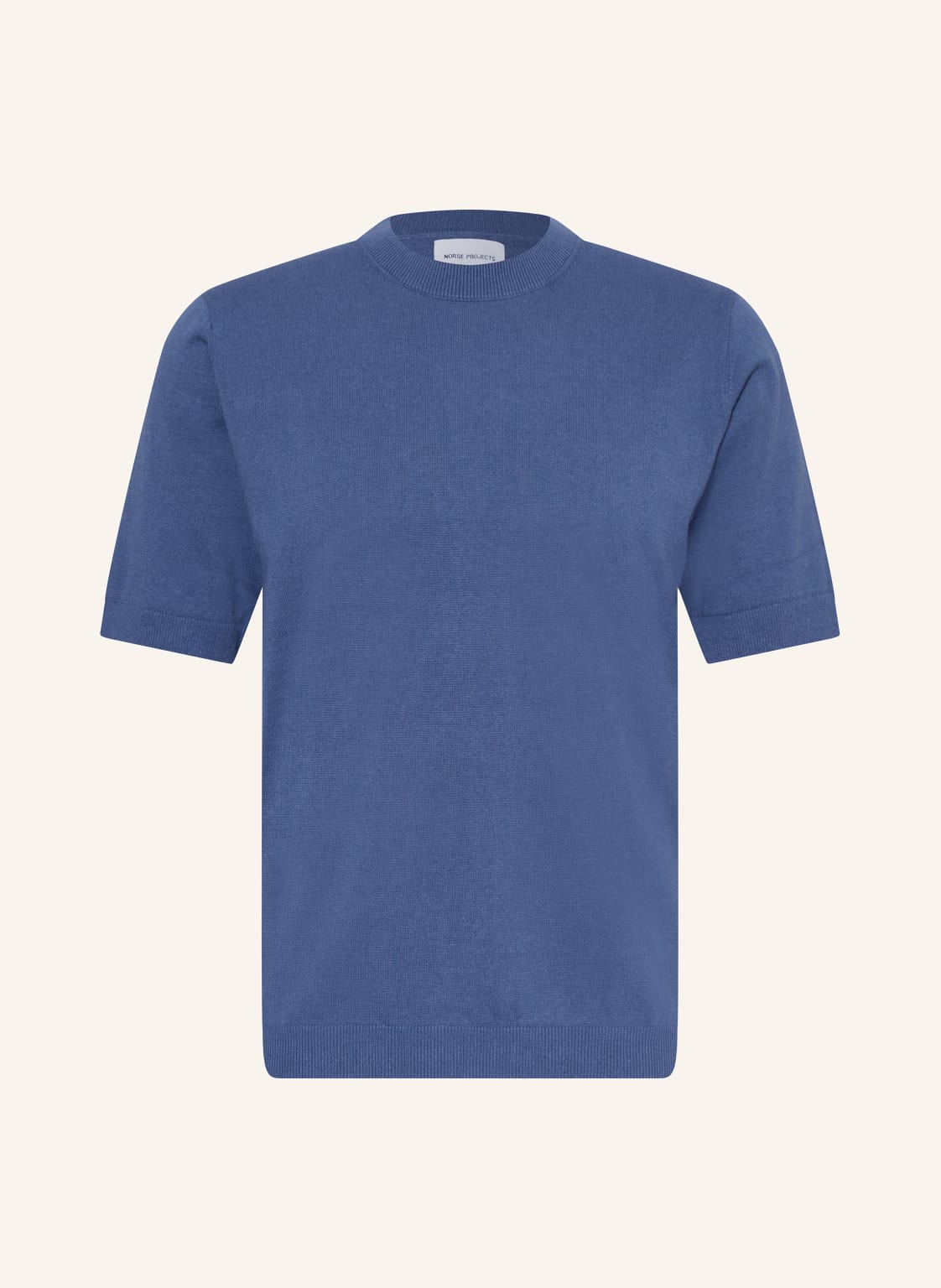 Norse Projects Strickshirt Rhys Mit Leinen blau von Norse Projects