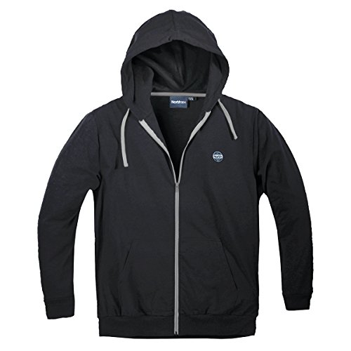 North 56°4 XXL by Allsize Schwarze Kapuzen-Sweatjacke, XL Größe:3XL von North 56*4