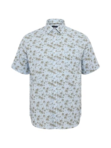 Palmen Kurzarmhemd von North in Herren Übergrößen, Light Blue, Größe:4XL von North 56*4