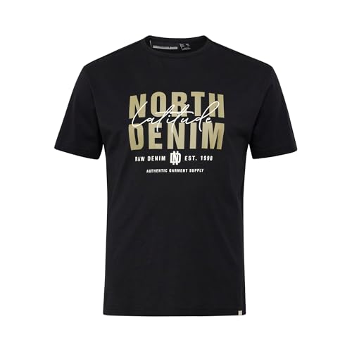 Printed T-Shirt in Herren Übergrößenvon North, schwarz, Größe:6XL von North 56*4