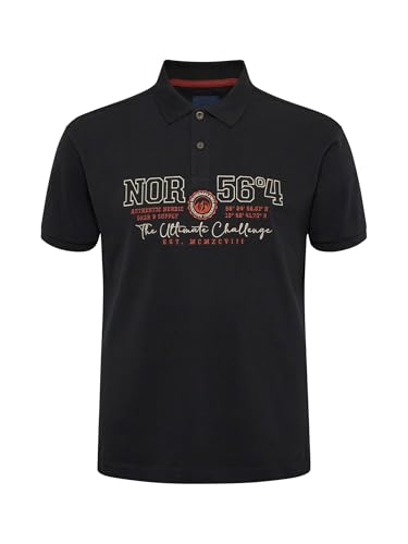 Schwarzes Poloshirt von North 56°4 in großen Größen, Größe:8XL von North 56*4