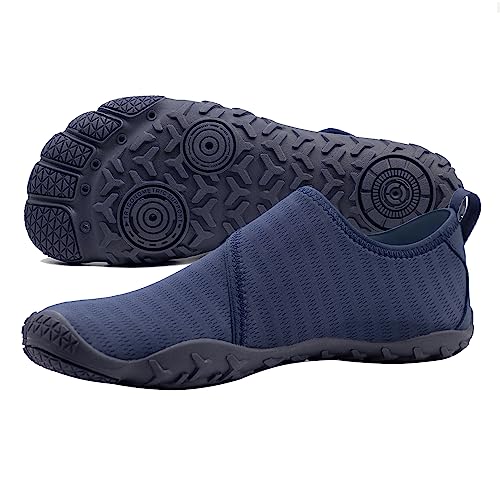 North Bund Badeschuhe Unisex Aquaschuhe Herren Damen Strandschuhe Wasserschuhe Schnell Trocknend Schwimmschuhe Outdoor Traillaufschuhe rutschfeste Blau 40 von North Bund