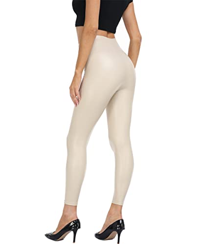 North Bund Damen Kunstleder Leggings Hohe Taille Faux Leder Thermoleggins Leggins PU Hose Sexy Lederhose Strumpfhosen Stretch Latex Treggins Skinny Winter Weiß M North Bund Damen Kunstleder Leggings Hohe Taille Faux Leder Thermoleggins Leggins PU Hose Sexy Lederhose Strumpfhosen Stretch Latex Treggins Skinny Winter Weiß M von North Bund