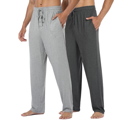 North Bund Herren 2er Pack Schlafanzughose Modal Pyjamahose Nachtwäsche Freizeithose Elastischer Taille Loungewear Lang Hose Schlafhose Weich Loungehose Schlafanzughosen Männer Sommer Mit Taschen North Bund Herren 2er Pack Schlafanzughose Modal Pyjamahose Nachtwäsche Freizeithose Elastischer Taille Loungewear Lang Hose Schlafhose Weich Loungehose Schlafanzughosen Männer Sommer Mit Taschen von North Bund