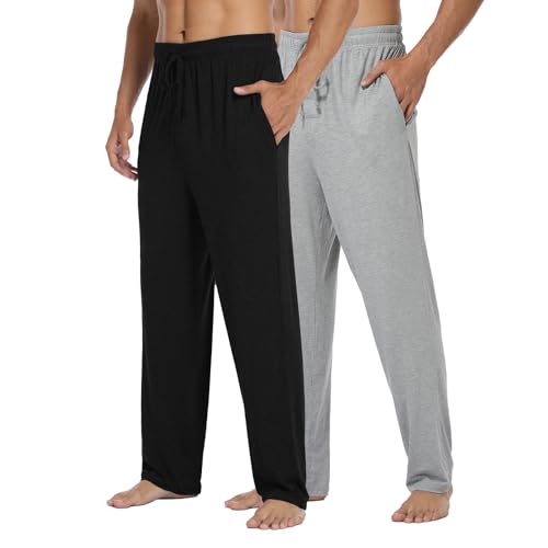 North Bund Herren 2er Pack Schlafanzughose Modal Pyjamahose Nachtwäsche Freizeithose Elastischer Taille Loungewear Lang Hose Schlafhose Weich Loungehose Schlafanzughosen Männer Sommer Mit Taschen North Bund Herren 2er Pack Schlafanzughose Modal Pyjamahose Nachtwäsche Freizeithose Elastischer Taille Loungewear Lang Hose Schlafhose Weich Loungehose Schlafanzughosen Männer Sommer Mit Taschen von North Bund