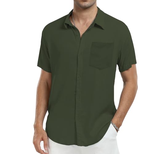 North Bund Herren Hemd Kurzarm 100% Baumwolle Freizeithemd Casual Shirts Button Down Sommerhemd Kurzarmhemd Mit Brusttasche für Männer Sommer North Bund Herren Hemd Kurzarm 100% Baumwolle Freizeithemd Casual Shirts Button Down Sommerhemd Kurzarmhemd Mit Brusttasche für Männer Sommer von North Bund
