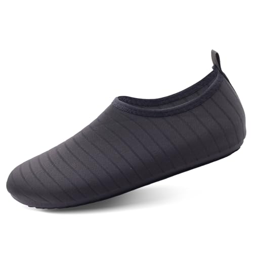 North Bund Herren Wasserschuhe Damen Badeschuhe Aquaschuhe Schwimmschuhe Strandschuhe Barfußschuhe Surfschuhe Schwarz 44/45 von North Bund