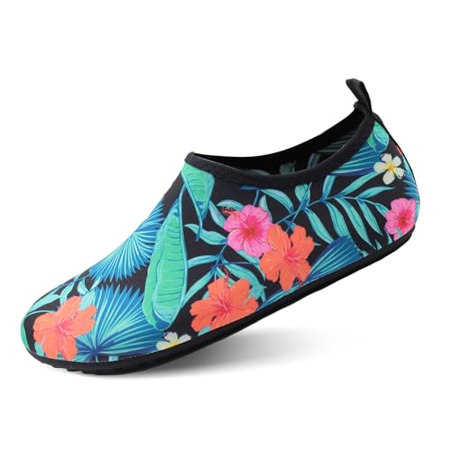 North Bund Herren Wasserschuhe Damen Badeschuhe Aquaschuhe Schwimmschuhe Strandschuhe Barfußschuhe Surfschuhe grün 36/37 von North Bund