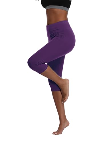 North Bund Leggings Damen Capri 3/4 Leggins Blickdichte Elastische Caprihose Sporthose für Yoga Gym Outdoor Fitness Zuhause Violett L-XL North Bund Leggings Damen Capri 3/4 Leggins Blickdichte Elastische Caprihose Sporthose für Yoga Gym Outdoor Fitness Zuhause Violett L-XL von North Bund