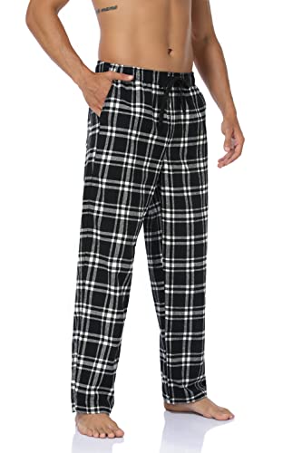 North Bund Schlafanzughose Herren, 100% Baumwolle Kariert Pyjamahose Dicke Flanell Schlafhose Weich Nachtwäsche für Männer mit Taschen Verstellbaren Tunnelzugbund Weiß S North Bund Schlafanzughose Herren, 100% Baumwolle Kariert Pyjamahose Dicke Flanell Schlafhose Weich Nachtwäsche für Männer mit Taschen Verstellbaren Tunnelzugbund Weiß S von North Bund