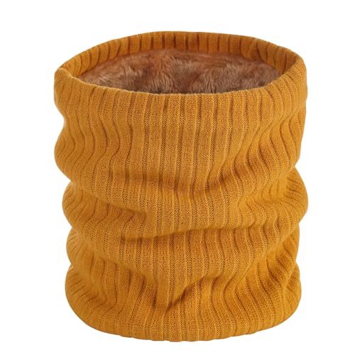 North Bund Schlauchschal Herren Loop Schal Damen Halstuch Halswärmer Halsschlauch für Männer Winddicht Skifahren Winter Multifunktionstuch für Ski Motorrad Sport Outdoor Gelb von North Bund