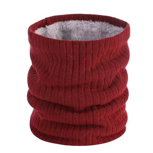 North Bund Schlauchschal Herren Loop Schal Damen Halstuch Halswärmer Halsschlauch für Männer Winddicht Skifahren Winter Multifunktionstuch für Ski Motorrad Sport Outdoor Rot von North Bund
