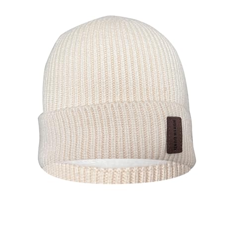 North Bund Winter Beanie Mütze Herren Damen Strickmütze Unisex Dickes Warmfutter Wintermütze Dehnbarer weicher Innerline Hut Beige von North Bund