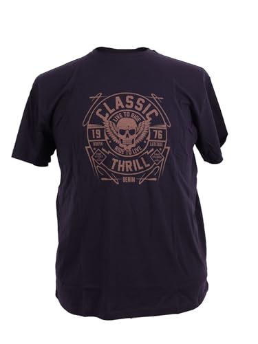 North Latitude denim T-Shirt in Herren Übergrößen, blau, Größe:4XL von North Latitude denim
