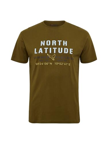 Printed T-Shirt in Übergrößen von North in Army Green, Größe:8XL Printed T-Shirt in Übergrößen von North in Army Green, Größe:8XL von North Latitude denim