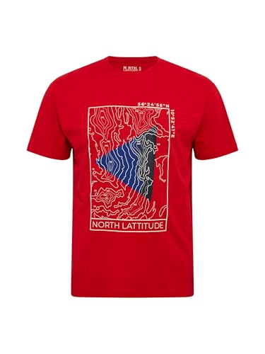 Printed T-Shirt in XXL Größen von North Latitude, rot, Größe:4XL von North Latitude denim
