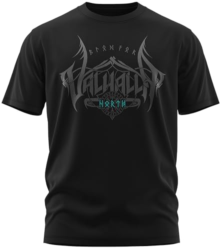 North Legendary - T-Shirt für Herren - Blood of Valhalla - Brust Aufdruck, Viking Shirt, Wikinger, Walhalla, Geschenk für Männer, Größe:4XL, Farbe:Petrol North Legendary - T-Shirt für Herren - Blood of Valhalla - Brust Aufdruck, Viking Shirt, Wikinger, Walhalla, Geschenk für Männer, Größe:4XL, Farbe:Petrol von North Legendary