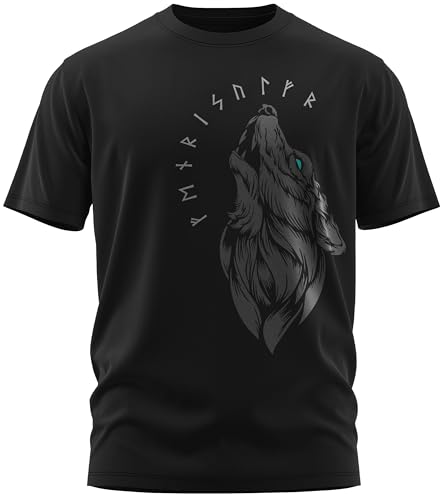 North Legendary - T-Shirt für Herren - Fenriswolf 1.0 Fenrir Wolf - Brust Aufdruck, Viking Shirt, Wikinger, Walhalla, Geschenk für Männer, Größe:5XL, Farbe:Petrol North Legendary - T-Shirt für Herren - Fenriswolf 1.0 Fenrir Wolf - Brust Aufdruck, Viking Shirt, Wikinger, Walhalla, Geschenk für Männer, Größe:5XL, Farbe:Petrol von North Legendary