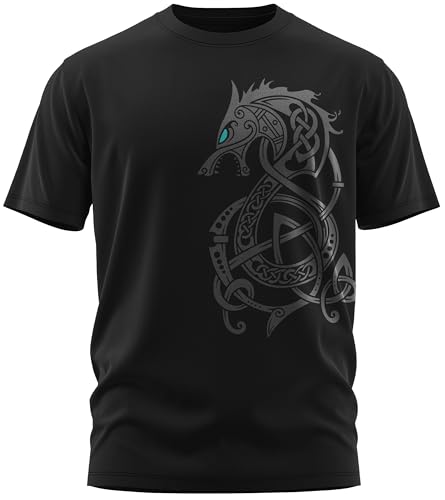 North Legendary - T-Shirt für Herren - Fenriswolf 2.0 Fenrir Wolf - Brust Aufdruck, Viking Shirt, Wikinger, Walhalla, Geschenk für Männer, Größe:XXL, Farbe:Petrol North Legendary - T-Shirt für Herren - Fenriswolf 2.0 Fenrir Wolf - Brust Aufdruck, Viking Shirt, Wikinger, Walhalla, Geschenk für Männer, Größe:XXL, Farbe:Petrol von North Legendary