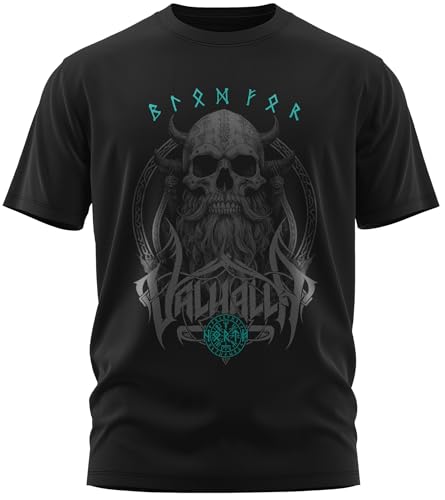 North Legendary - T-Shirt für Herren - Skull Viking Totenkopf Wikinger - Brust Aufdruck, Viking Shirt, Wikinger, Walhalla, Geschenk für Männer, Größe:XL, Farbe:Petrol North Legendary - T-Shirt für Herren - Skull Viking Totenkopf Wikinger - Brust Aufdruck, Viking Shirt, Wikinger, Walhalla, Geschenk für Männer, Größe:XL, Farbe:Petrol von North Legendary
