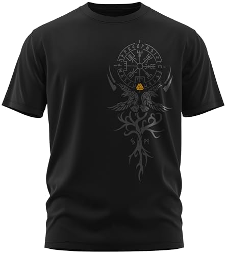 North Legendary - T-Shirt für Herren - Vegvisir Weltesche Weltenbaum - Brust Aufdruck, Viking Shirt, Wikinger, Walhalla, Geschenk für Männer, Größe:XXL, Farbe:Gelb North Legendary - T-Shirt für Herren - Vegvisir Weltesche Weltenbaum - Brust Aufdruck, Viking Shirt, Wikinger, Walhalla, Geschenk für Männer, Größe:XXL, Farbe:Gelb von North Legendary