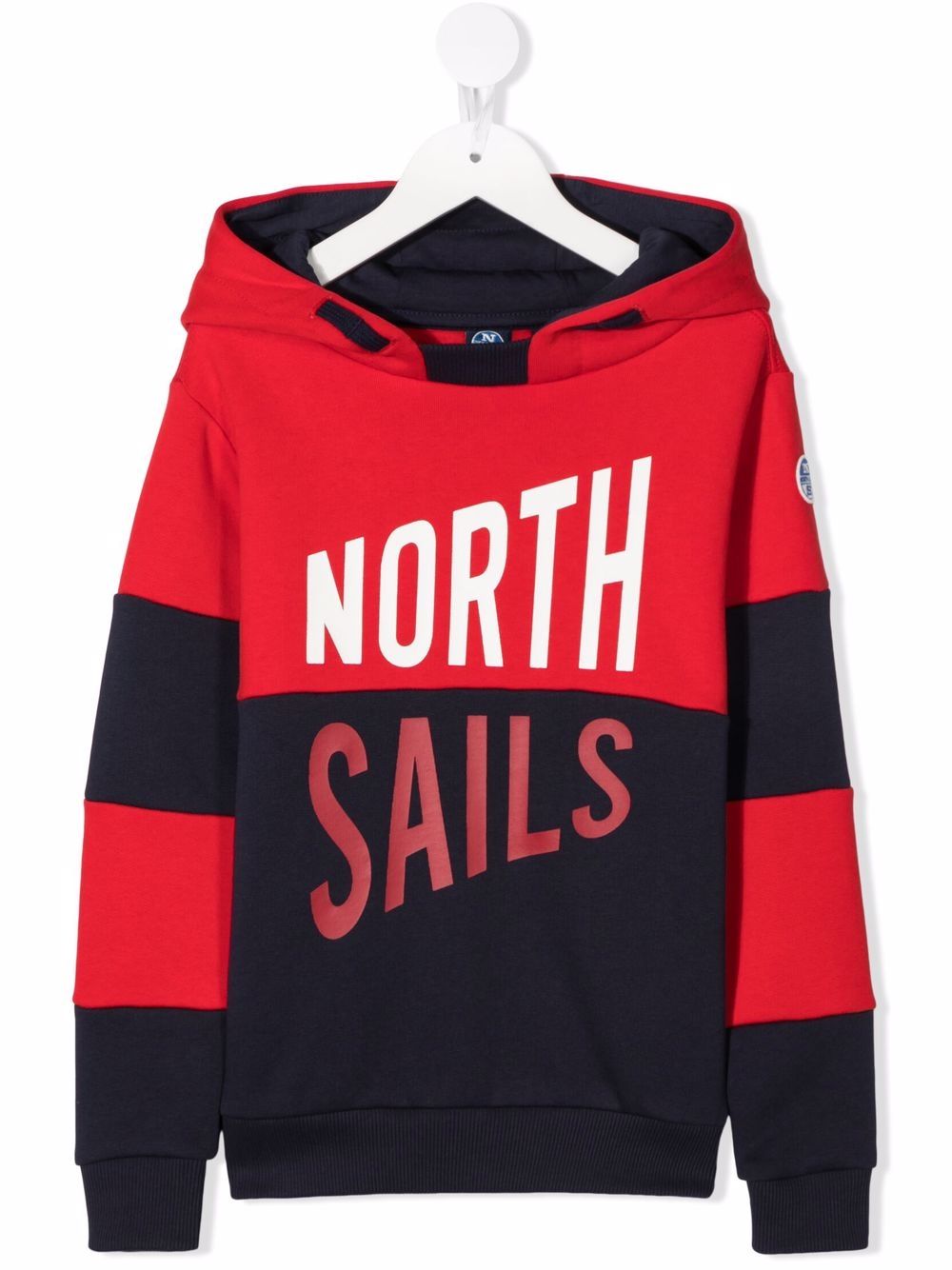 North Sails Kids Hoodie in Colour-Block-Optik - Rot von North Sails Kids