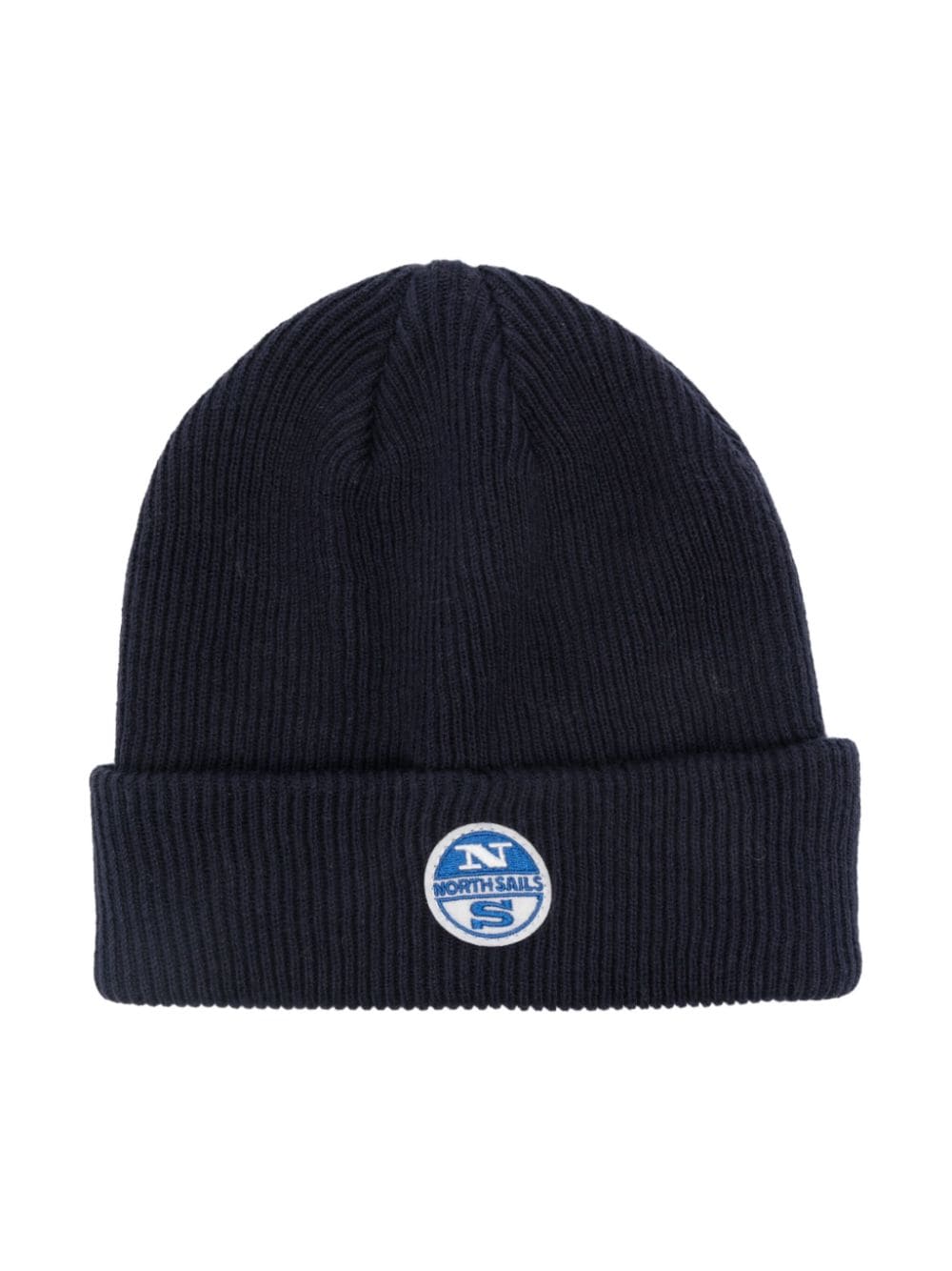 North Sails Kids Gerippte Beanie mit Logo-Patch - Blau von North Sails Kids