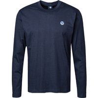 NORTH SAILS Herren Longsleeve blau Baumwolle von North Sails