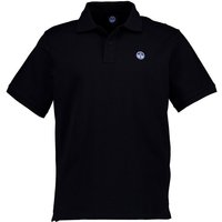 NORTH SAILS Herren Polo-Shirt schwarz Baumwoll-Piqué von North Sails