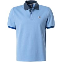 NORTH SAILS Herren Polo-Shirt blau Baumwoll-Piqué von North Sails