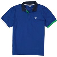 NORTH SAILS Herren Polo-Shirt blau Baumwoll-Piqué von North Sails