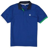 NORTH SAILS Herren Polo-Shirt blau Baumwoll-Piqué von North Sails