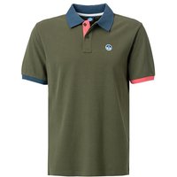 NORTH SAILS Herren Polo-Shirt grün Baumwoll-Piqué von North Sails