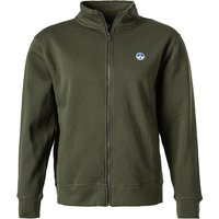 NORTH SAILS Herren Sweatjacke grün Baumwolle unifarben von North Sails