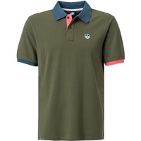 NORTH SAILS Herren Polo-Shirt grün Baumwoll-Piqué von North Sails