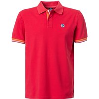 NORTH SAILS Herren Polo-Shirt rot Baumwoll-Piqué von North Sails