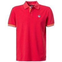 NORTH SAILS Herren Polo-Shirt rot Baumwoll-Piqué von North Sails