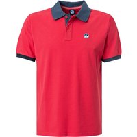 NORTH SAILS Herren Polo-Shirt rot Baumwoll-Piqué von North Sails