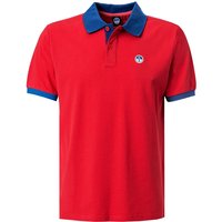 NORTH SAILS Herren Polo-Shirt rot Baumwoll-Piqué von North Sails