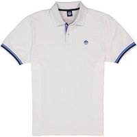 NORTH SAILS Herren Polo-Shirt weiß Baumwoll-Piqué von North Sails