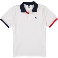 NORTH SAILS Herren Polo-Shirt weiß Baumwoll-Piqué von North Sails