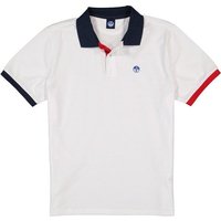 NORTH SAILS Herren Polo-Shirt weiß Baumwoll-Piqué von North Sails