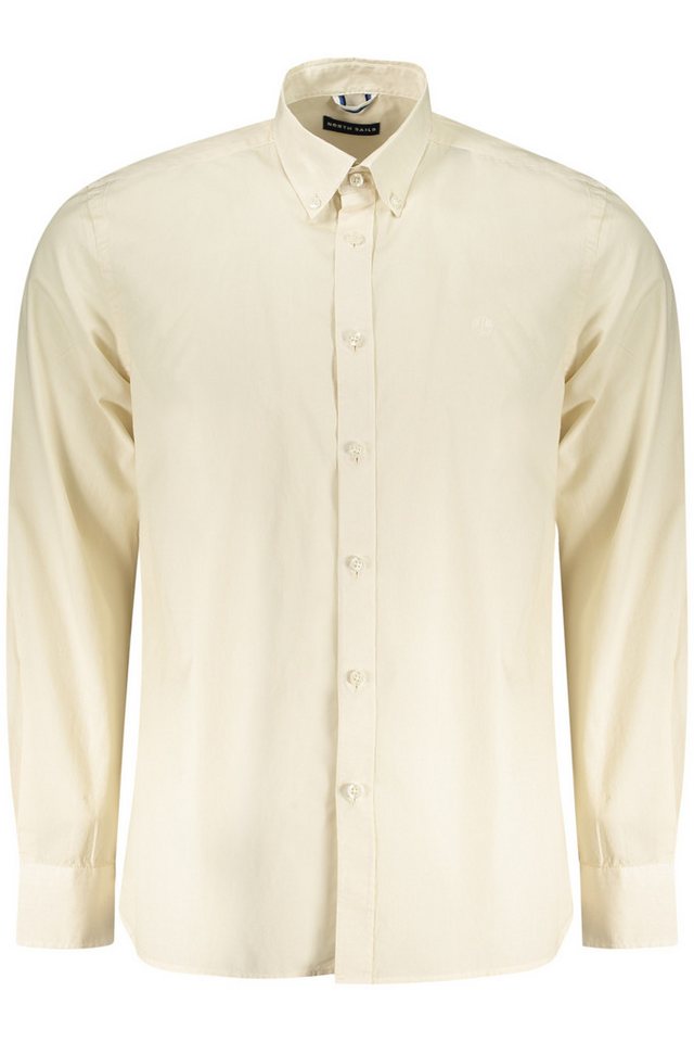 North Sails Langarmhemd Herren Langarmshirt Beige – Mit Stickerei & Button-Down-Kragen von North Sails